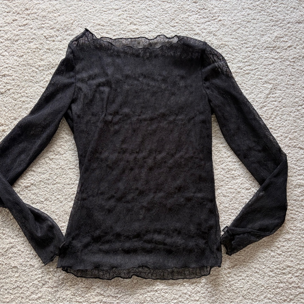 Elegant Black Sheer Women's Intimate Top